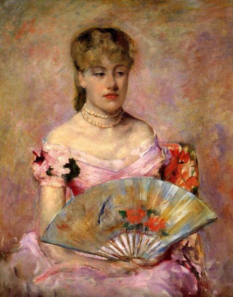 Lady With A Fan by Mary Cassatt