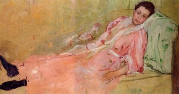 Lydia Reading On A Divan by Mary Cassatt