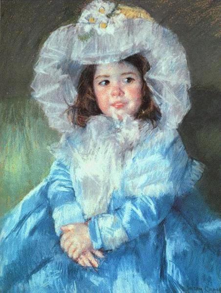 Margot In Blue by Mary Cassatt