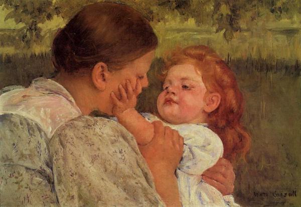 Maternal Caress by Mary Cassatt