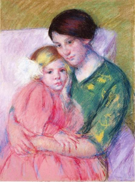 Mother And Child Reading by Mary Cassatt