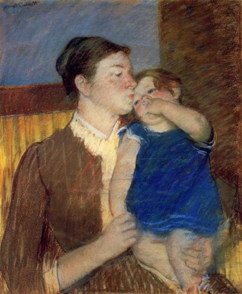 Mother's Goodnight Kiss by Mary Cassatt