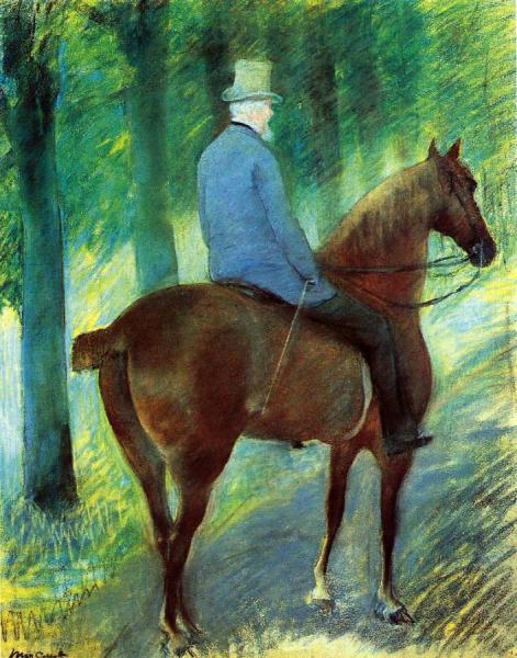 Mr. Robert S. Cassatt On Horseback by Mary Cassatt