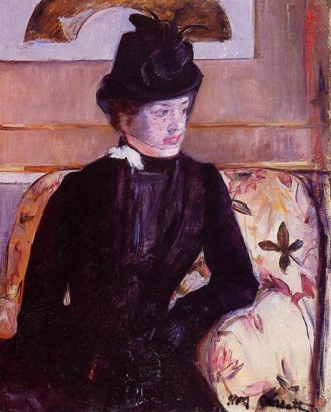 Mrs. Gardner Cassatt In Black by Mary Cassatt