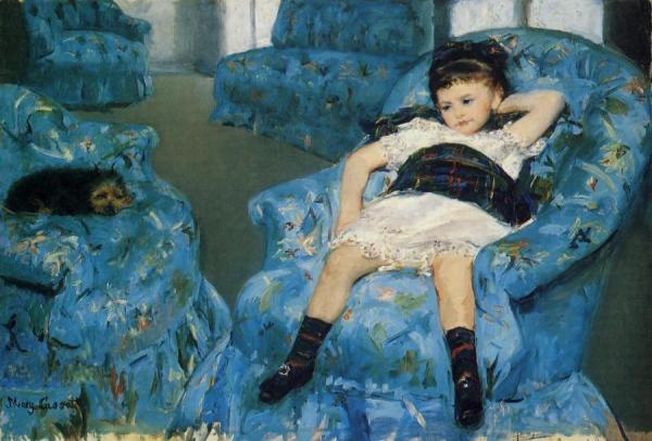 Portrait Of A Little Girl by Mary Cassatt