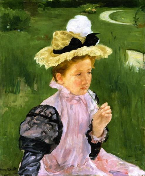 Portrait Of A Young Girl by Mary Cassatt