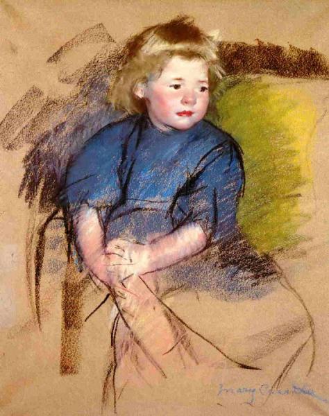 Portrait Of A Young Girl (simone) by Mary Cassatt