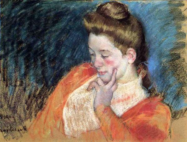 Portrait Of A Young Woman by Mary Cassatt