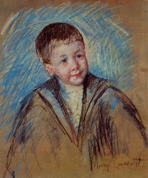 Portrait Of Master St. Pierre (study) by Mary Cassatt