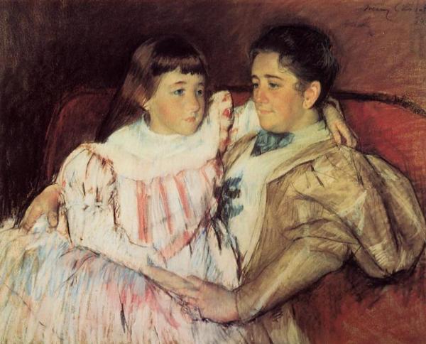Portrait Of Mrs Havemeyer And Her Daughter Electra by Mary Cassatt