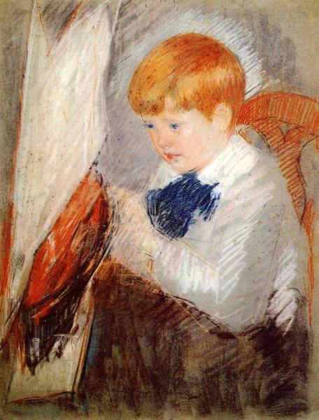 Robert And His Sailboat by Mary Cassatt