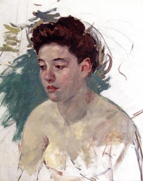 Sketch Of Antoinette (no.1) by Mary Cassatt