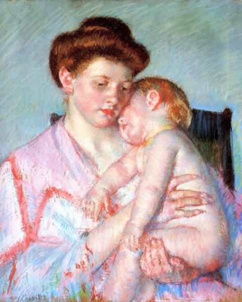 Sleepy Baby by Mary Cassatt