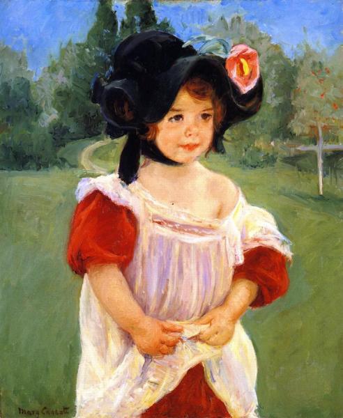 Spring: Margot Standing In A Garden by Mary Cassatt