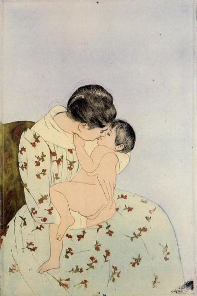 The Kiss by Mary Cassatt