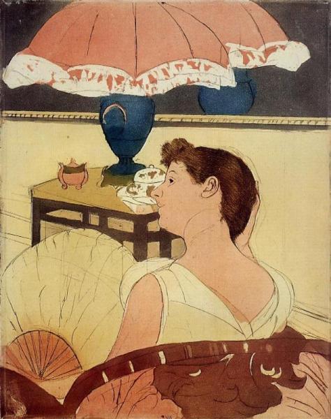 The Lamp by Mary Cassatt