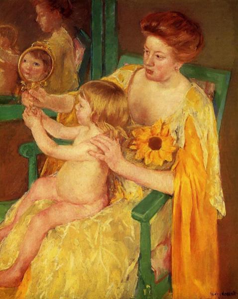 The Mirror by Mary Cassatt