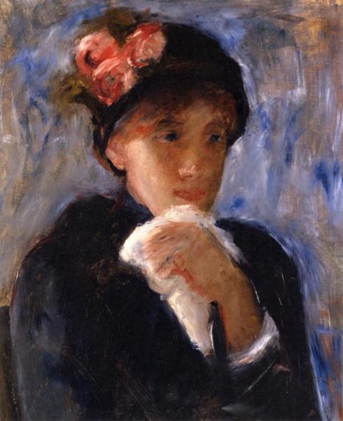 Woman With Handkerchief by Mary Cassatt
