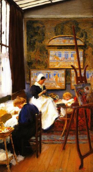 In The Nursery by Mary Fairchild Macmonnies