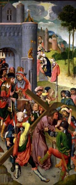 Crucifixion Panneau Gauche by Master Of The Virgo Inter Virgines