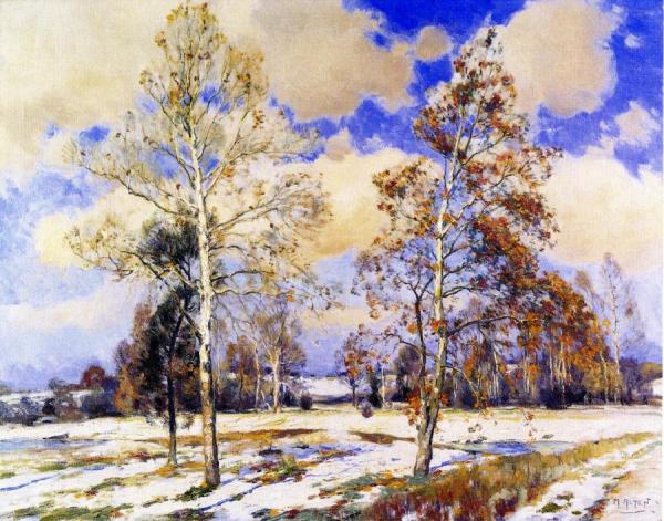Birches In Winter by Mathias Joseph Alten