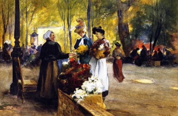 Flower Vendors by Mathias Joseph Alten