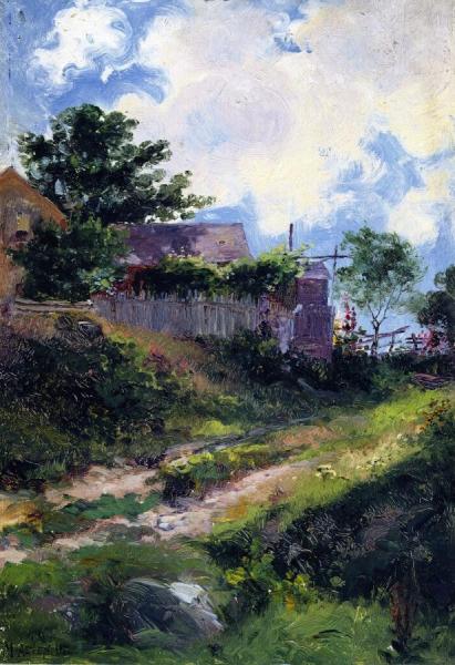 Landscape With House And Fence by Mathias Joseph Alten