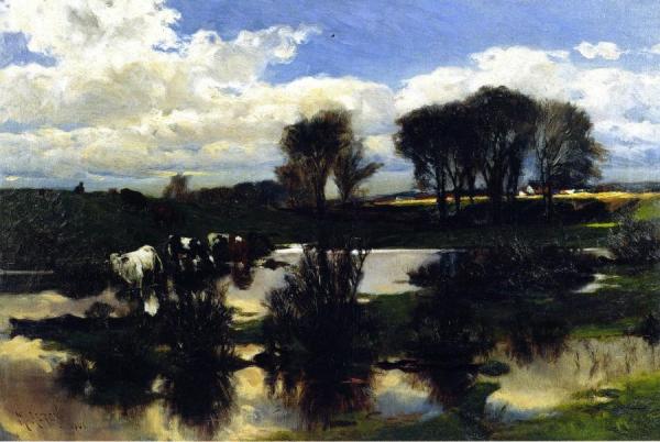 Reflections, Michigan Landscape by Mathias Joseph Alten