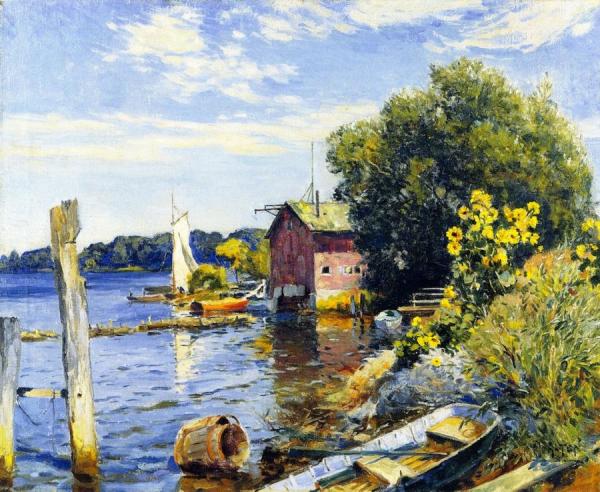 Summer On The Kalamazoo River, Saugatuck by Mathias Joseph Alten