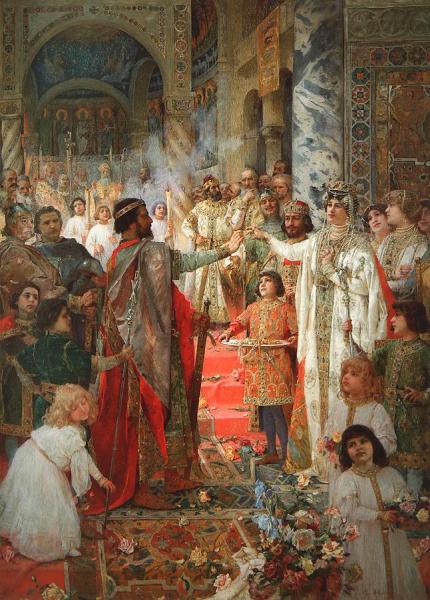 Betrothal Of Croatian King Zvonimir by Mato Celestin Medovic