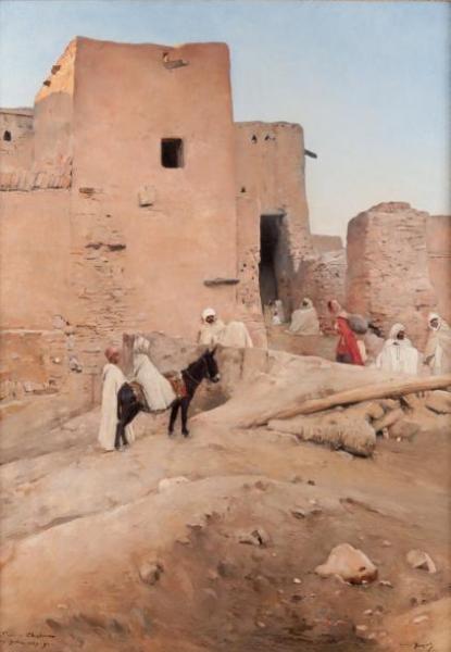 The Oasis Of Chetma, Near Biskra (l'oasis De Chetma, Près De Biskra) by Maurice Bompard