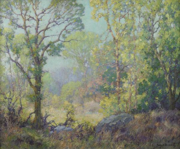 Maurice Braun A Color Filled Glow Through The Trees