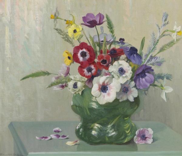 Anemones And Daffodils by Maurice Braun