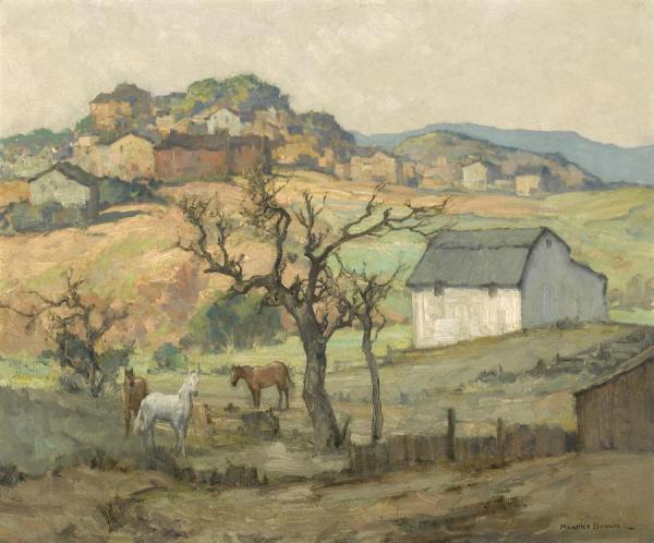 Barn And Hillside by Maurice Braun