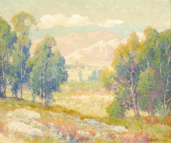Hills At Riverside, California by Maurice Braun