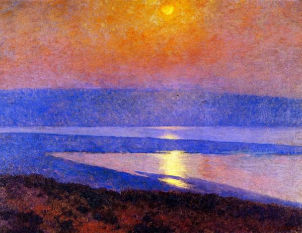 Moonrise Over San Diego Bay by Maurice Braun