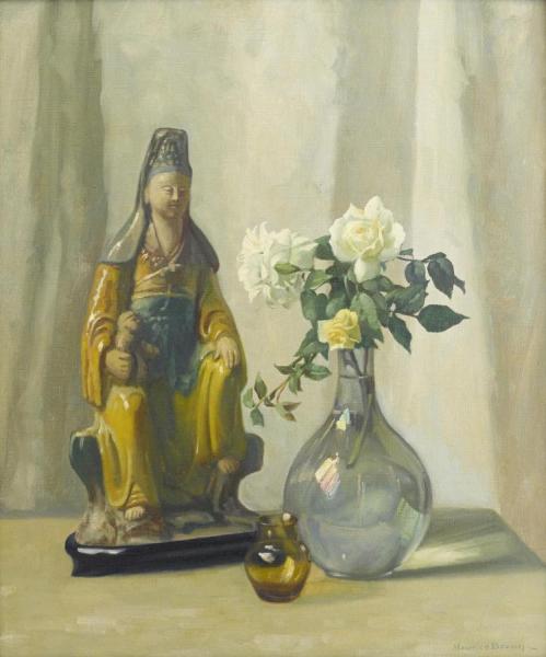 Still Life With Oriental Figurine by Maurice Braun