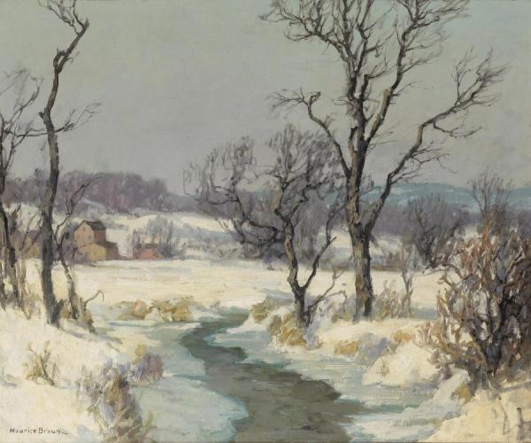The Farm In Winter by Maurice Braun