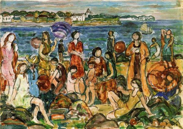 Bathers, New England by Maurice Brazil Prendergast