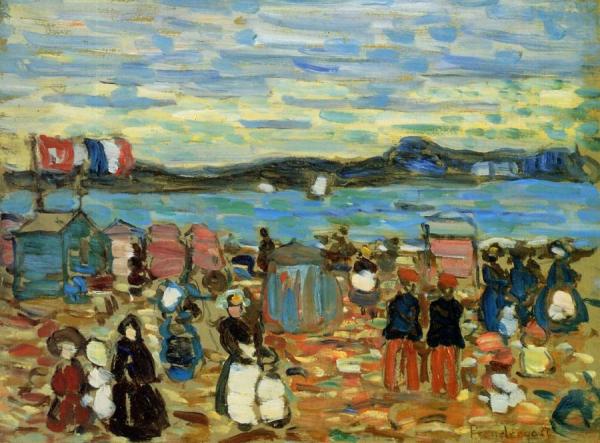 Bathing Tents, St. Malo by Maurice Brazil Prendergast