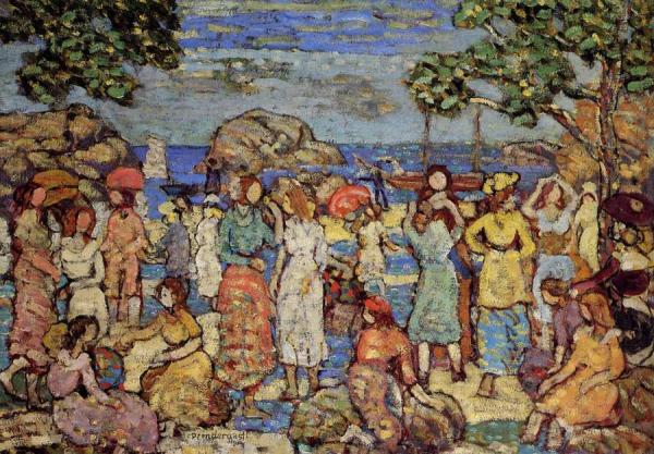 Beach At Gloucester by Maurice Brazil Prendergast