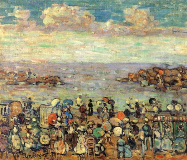 Beach At St. Malo by Maurice Brazil Prendergast