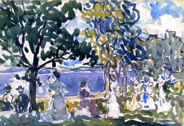 Beach Promenade by Maurice Brazil Prendergast