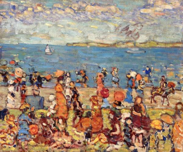 Beach Scene by Maurice Brazil Prendergast