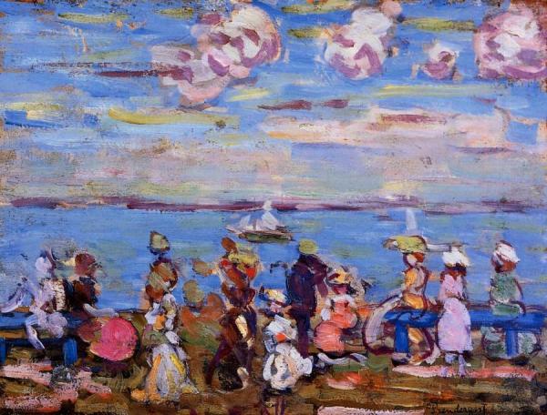 Beach Scene No. 4 by Maurice Brazil Prendergast