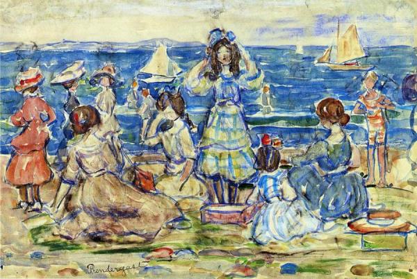 Beach Scene With Boats by Maurice Brazil Prendergast