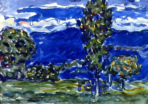 Blue Landscape by Maurice Brazil Prendergast