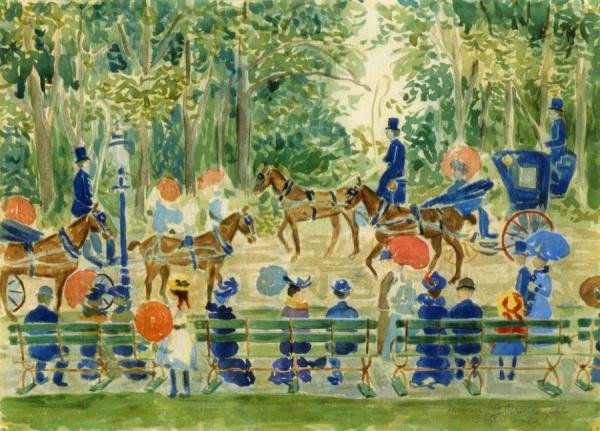 Central Park by Maurice Brazil Prendergast