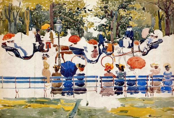 Central Park by Maurice Brazil Prendergast