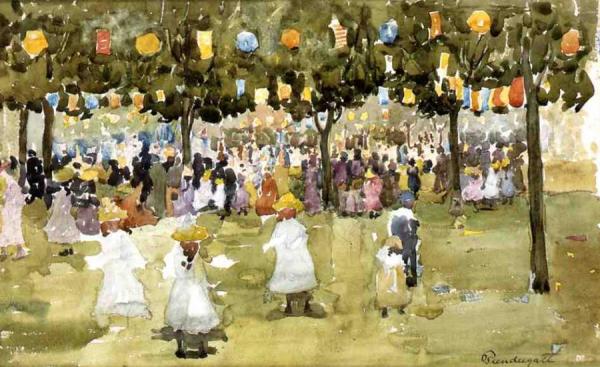 Central Park, New York City, July 4th by Maurice Brazil Prendergast